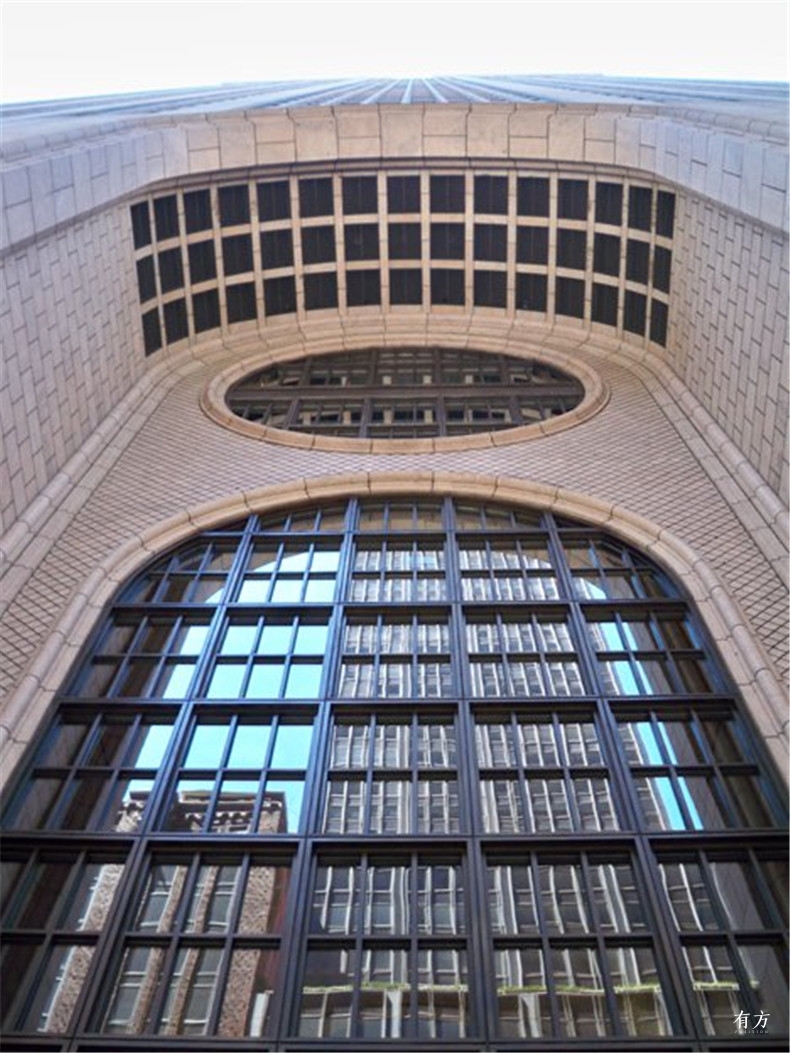 The arched entrance to the ATT Building. Photograph by Matthew G Bisanz