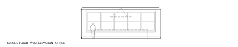 二层西立面 办公室