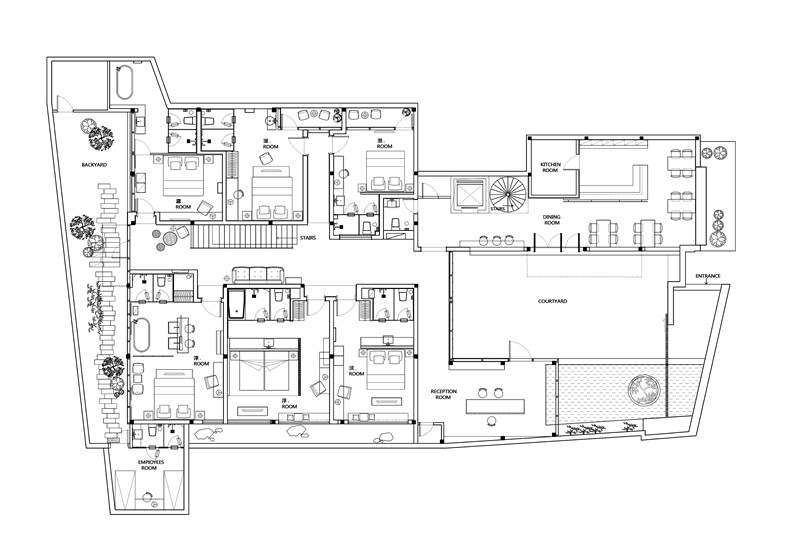 一层平面图the first floor plan