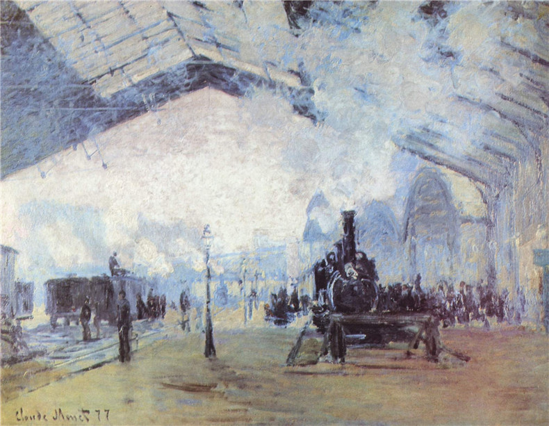 1877Saint Lazare train station巴黎1877