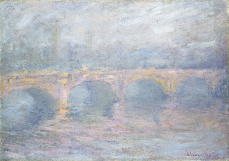 1904Waterloo Bridge London at Sunset伦敦