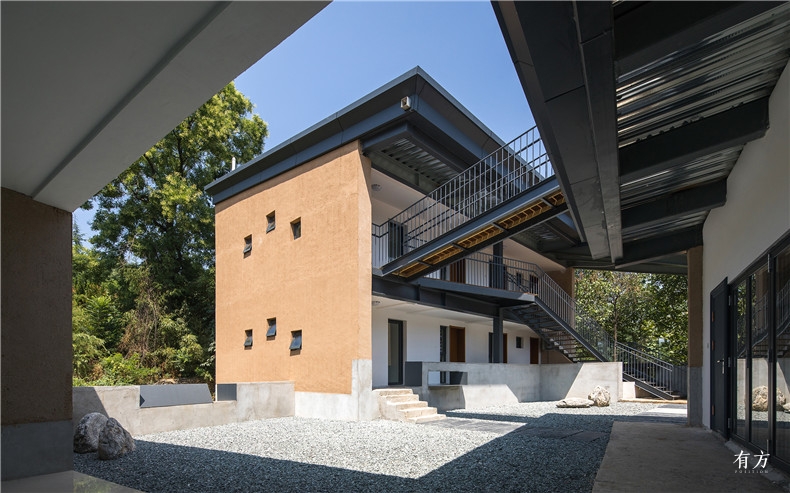 穿透风景的院子西向 courtyard with penetrating sceneryWest Direction