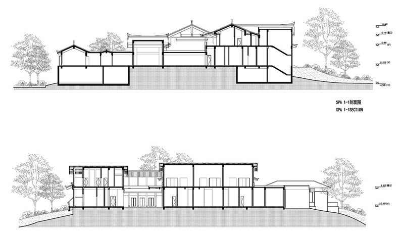 丽江金茂君悦酒店22 SPA区剖面