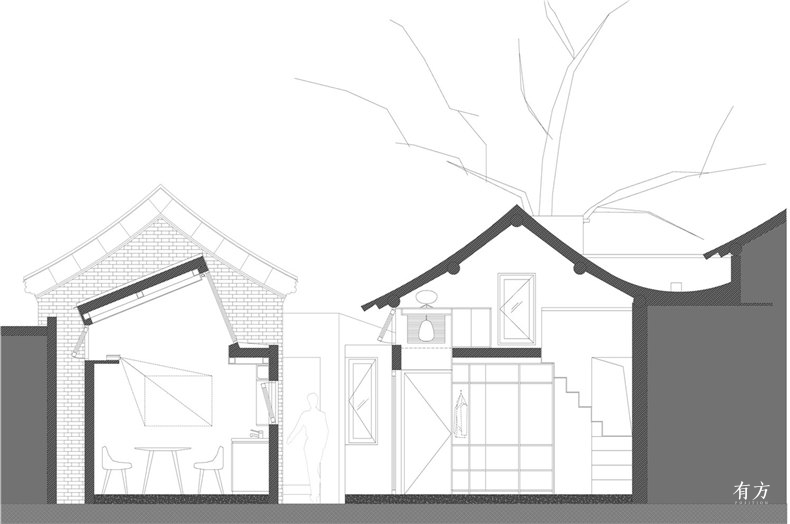 00-北京烂漫胡同66号院-剖面图-BWAO-有方