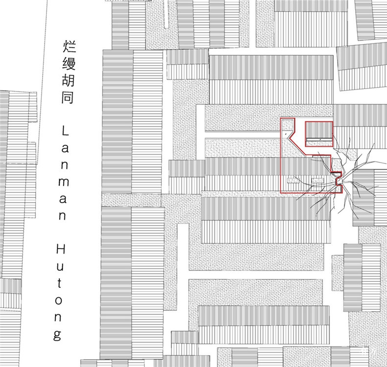 北京烂熳胡同66号小院 全景 BWAO 有方