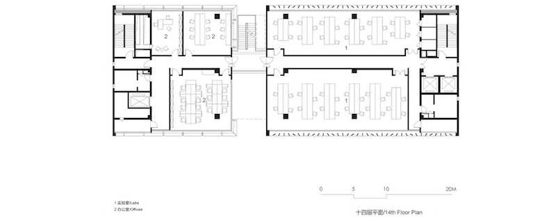 清华大学海洋中心十四层平面图