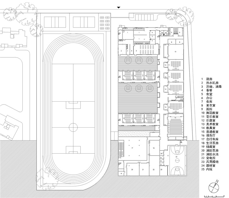 岱山小学平面立面图1