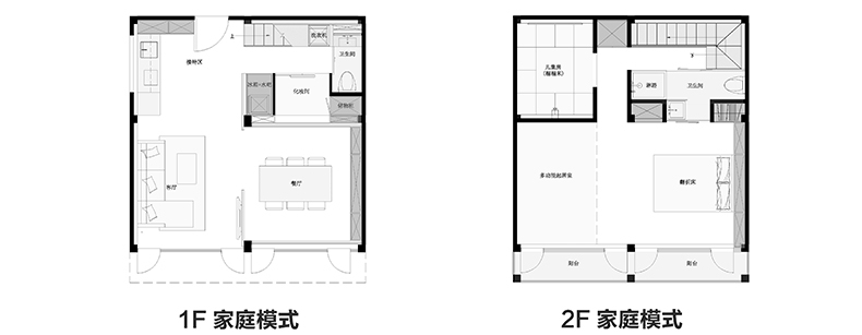 集装箱住宅 家庭模式平面图