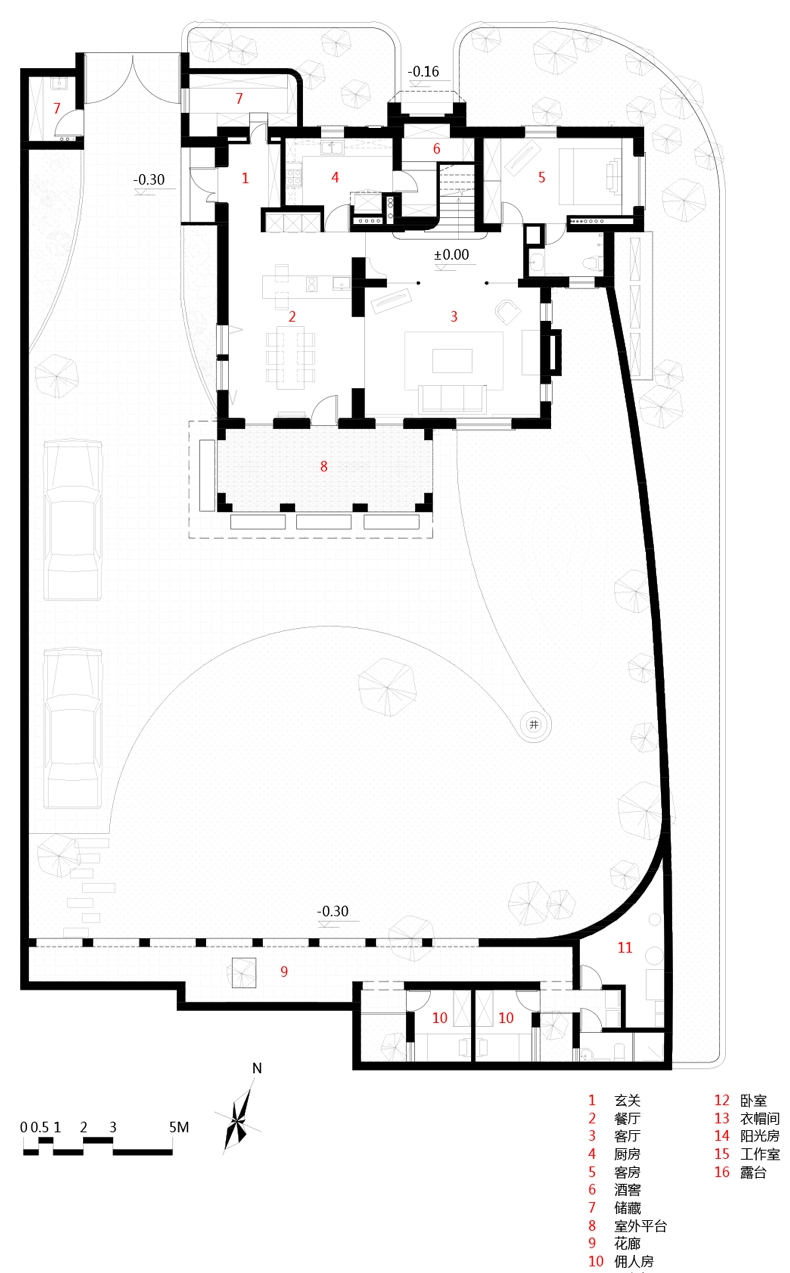 上海老宅改造 旭可建筑 一层平面