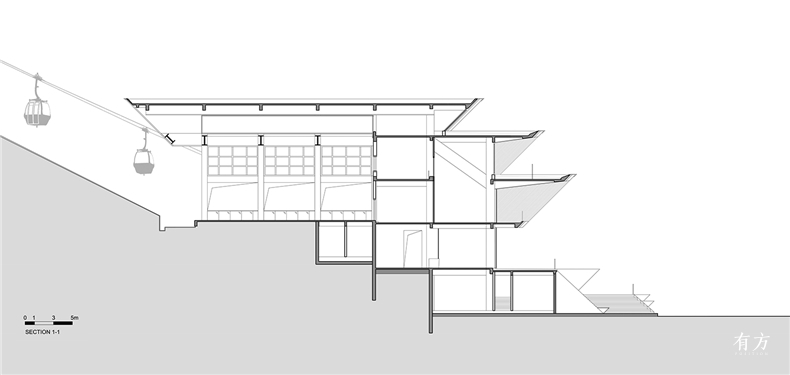 千岛湖进贤湾 东部小镇索道站 剖面图1 1
