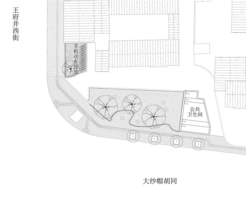 2王府井西街与大纱帽胡同转角口袋公园平面图 副本