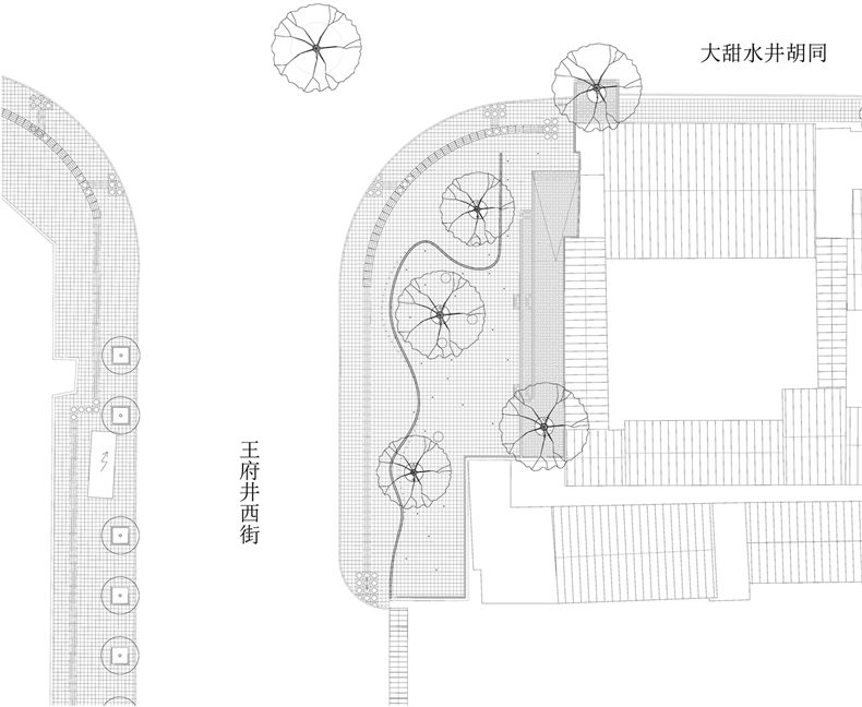 3王府井西街与大甜水井胡同转角口袋公园平面图 副本