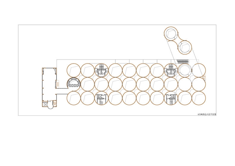 八万吨筒仓一层平面图棕 原有结构黑 新建 页面 06