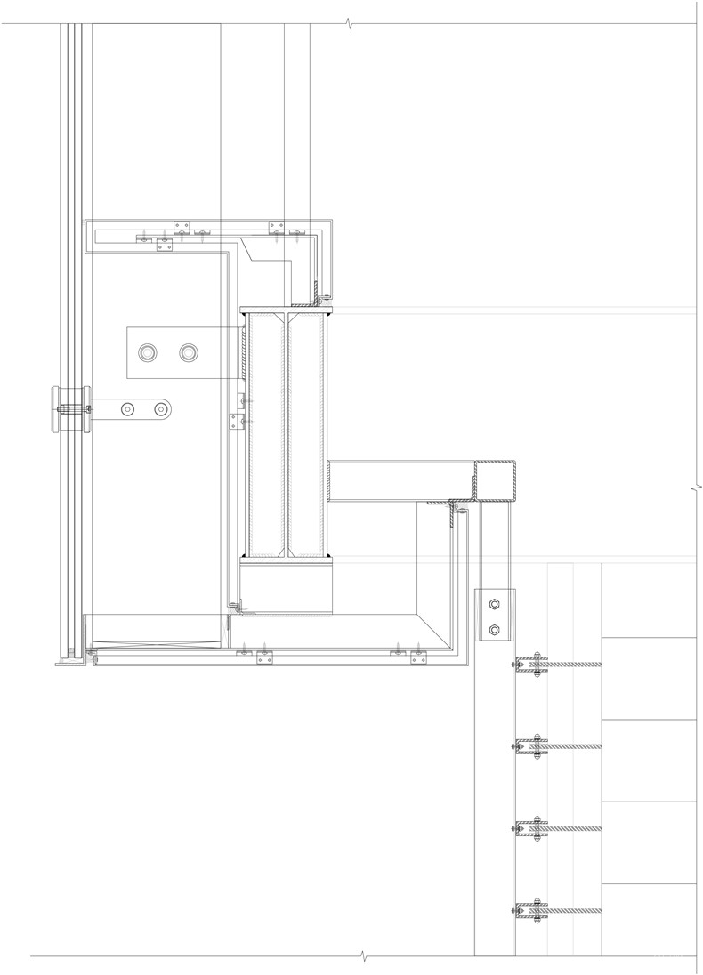 幕墙立面底部构造大样