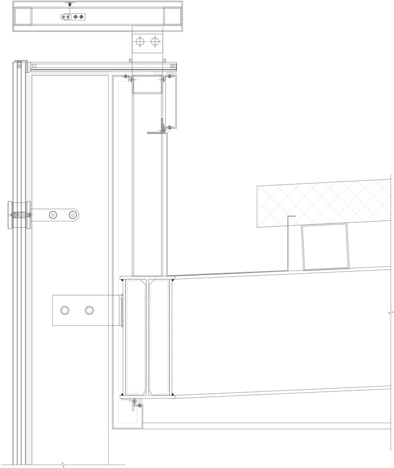 幕墙立面顶部构造大样