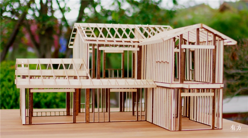 A户型中式别墅木结构模型 副本