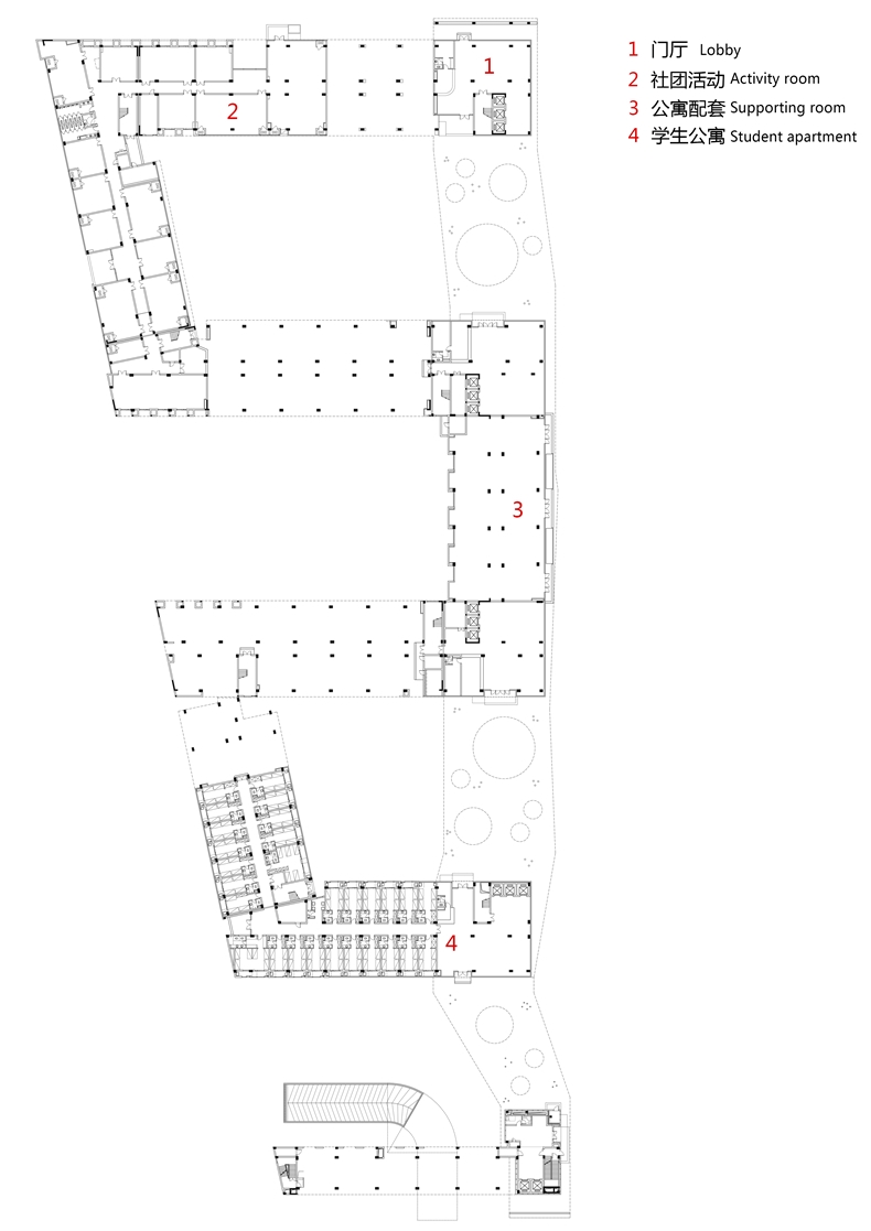 02一层平面图 Groung floor plan