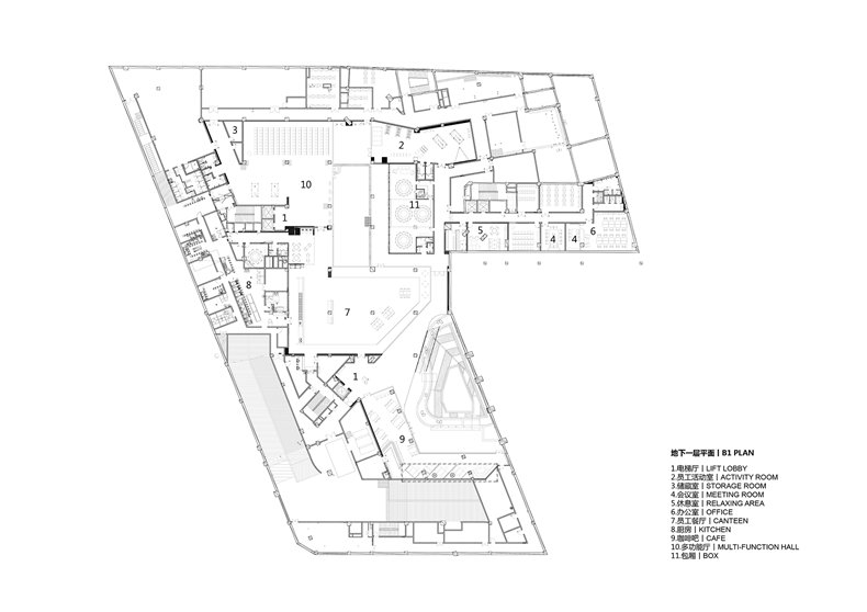 B1 Plan丨地下一层平面图