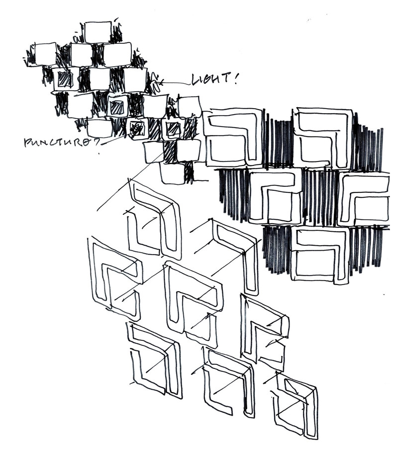 中国上海星荟中心by Aedas 17 手绘图 Sketch