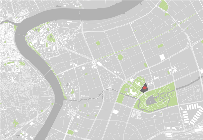 Shanghai Library Site Map Schmidt Hammer Lassen Architects